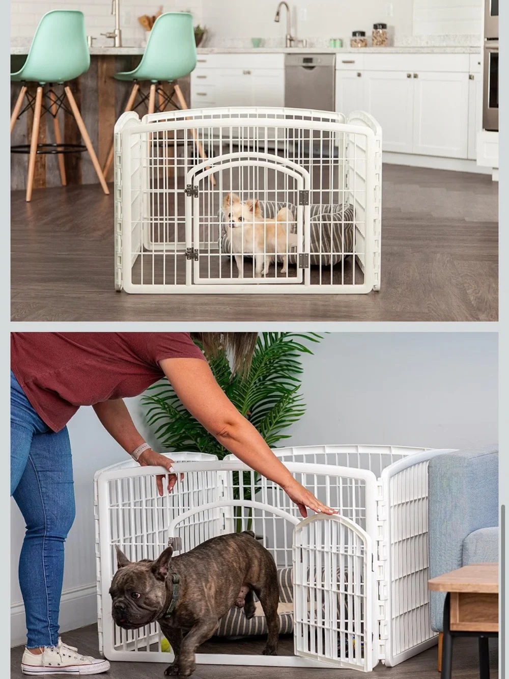 4 panel pet small dog play pen with door pet enclosure